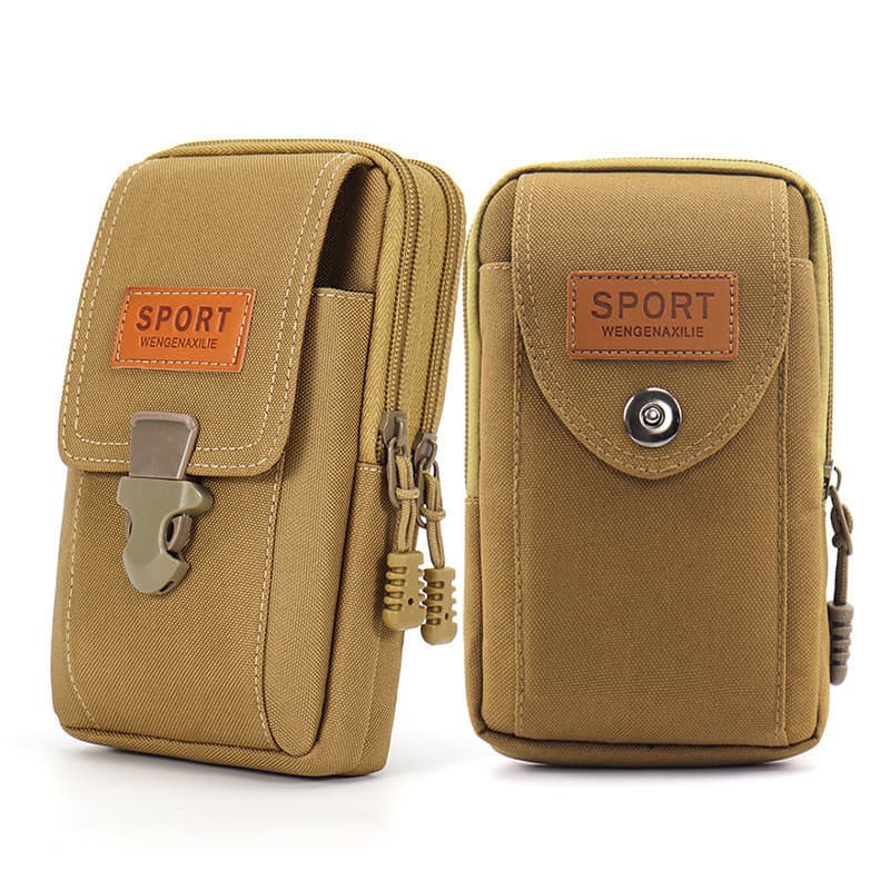 Bolsa de cintura para celular de 6,5-7,5 polegadas em tecido Oxford, para uso em locais de trabalho ao ar livre em cante