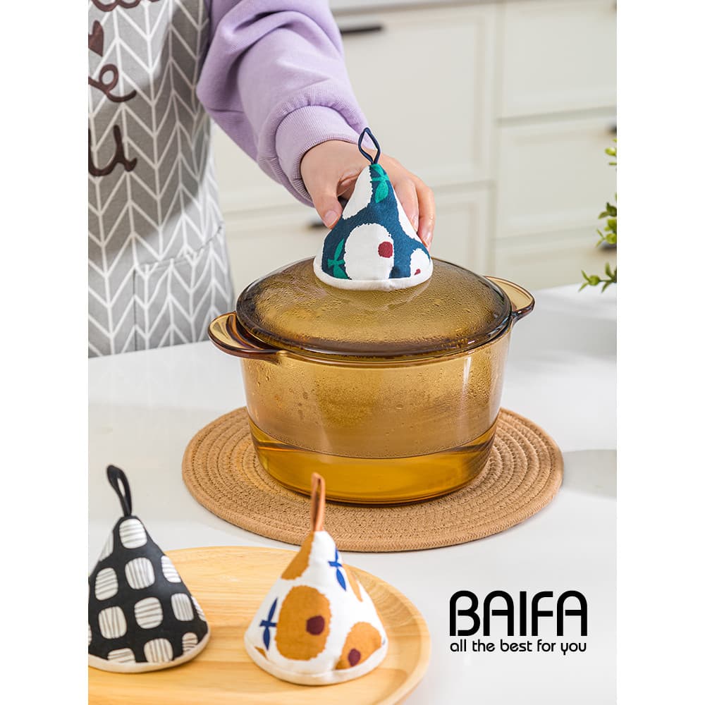 Triângulo Anti-escaldante tampa de panela esmaltada cozinha ferro fundido alça de panela resistente a altas temperaturas