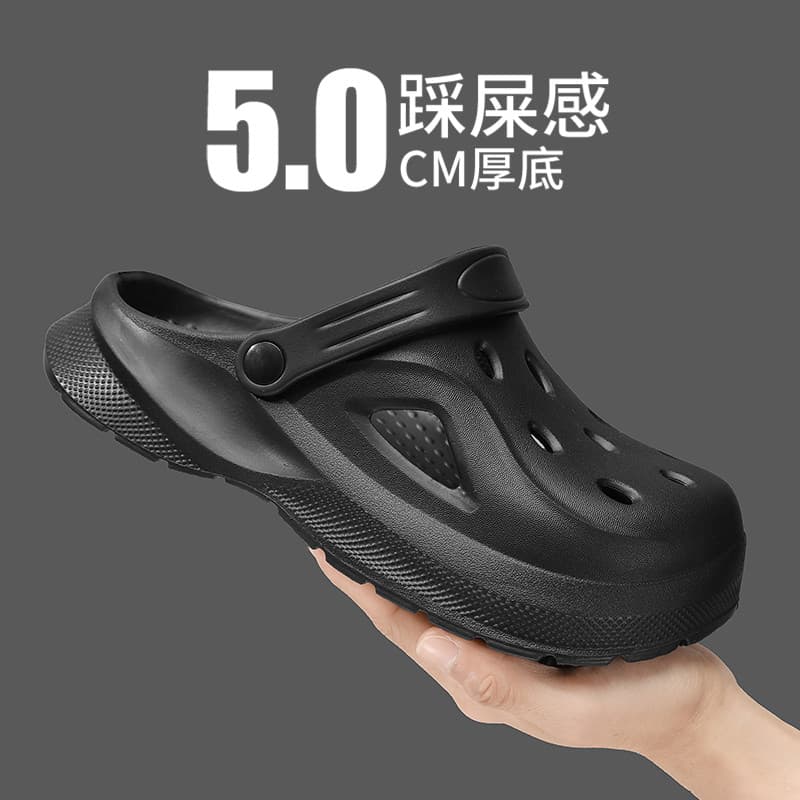 Buraco sapatos estilo masculino verão exterior usar dupla utilização condução sandálias esportivas de sola grossa mascul