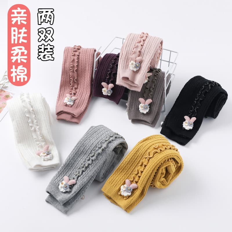 Meninas crianças Leggings crianças calças compridas primavera outono bebê puro cinza branco algodão dos desenhos animado