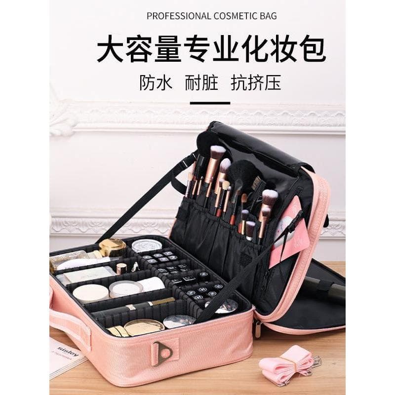 Bolsa cosmética feminina 2026 nova bolsa cosmética portátil com espelho estojo cosmético portátil bolsa de higiene pesso