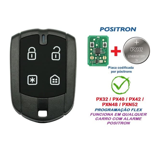 Controle Alarme Positron Modelo PXN52 Serve Para Toda Linha