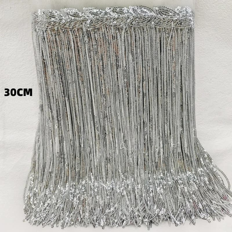 5 Jardas de Fita de Franjas com Lantejoulas Brilhantes para Costura de Cortinas, Almofadas, Decoração de Casa e Vestidos