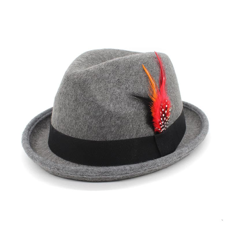 2022 novo estilo pequeno chapéu de feltro cavalheiro britânico fedora pequeno chapéu superior escritório panamá chapéu p