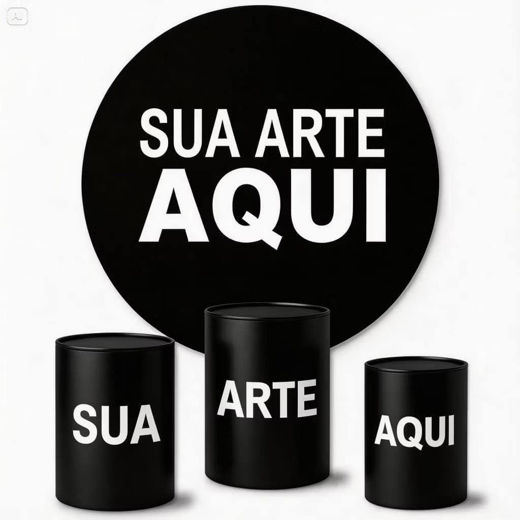 Capas Para Cilindros + Painel - Tema Personalizado - Kit Decoração Festa / Pegue e Monte
