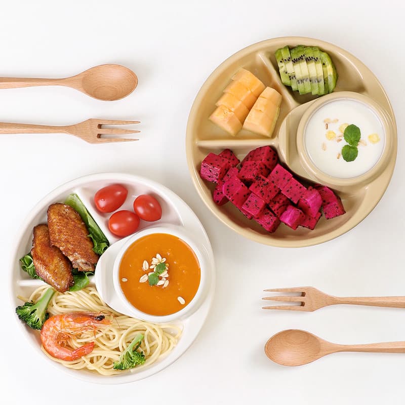 Prato de jantar com redução de gordura, grade importada do japão, comida para uma pessoa, utensílios de café da manhã pa