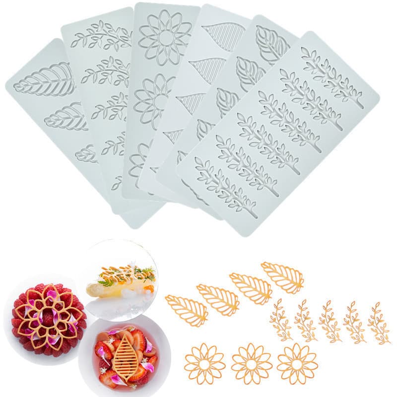1PCS Deixa Folhas Em Forma De Bolo De Silicone Fondant Cake Ferramentas Para Decoração Cozimento Moldes De Renda