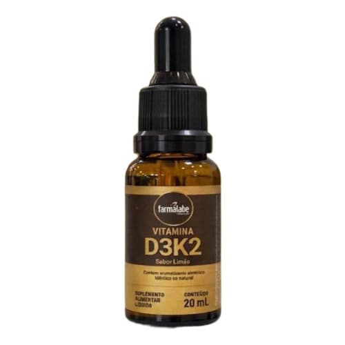 Vitamina D3 + K2 em Gotas | Alta Absorção | Ossos fortes, Imunidade e Saúde Cardiovascular - 20ml