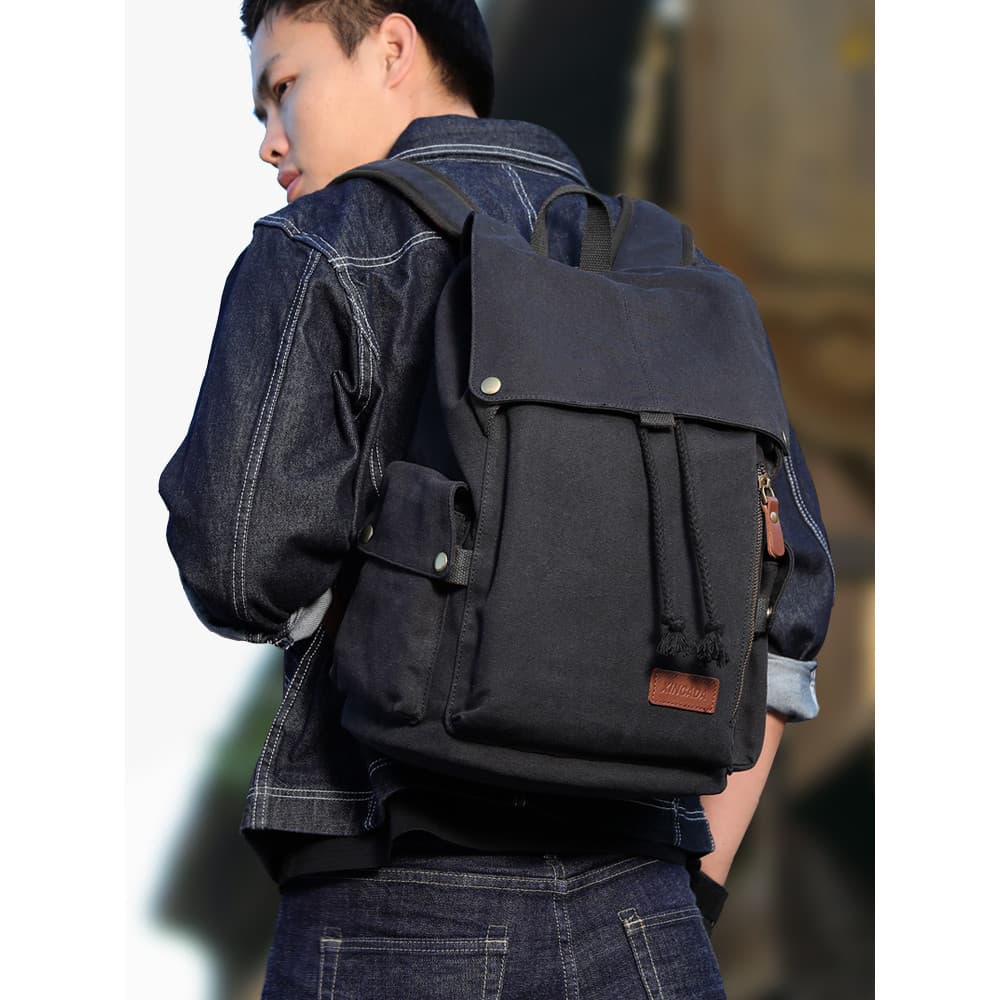 Mochila Casual de lona para homens e mulheres, bolsa escolar para viagem, estudantes do ensino médio, bolsa para computa