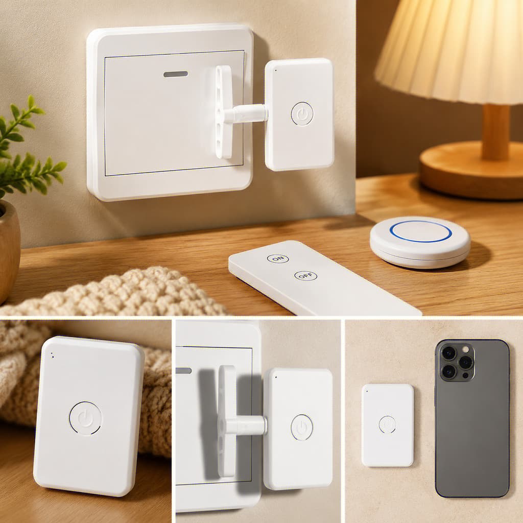 Ferramenta De Interruptor De Luz De Controle Sem Fio Inteligente USB Recarregável Empurrador De Botão Automático Remoto