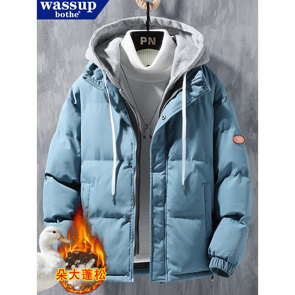 Casal estilo acolchoado jaqueta inverno Casual com capuz jaqueta masculina engrossado quente acolchoado jaqueta casaco s
