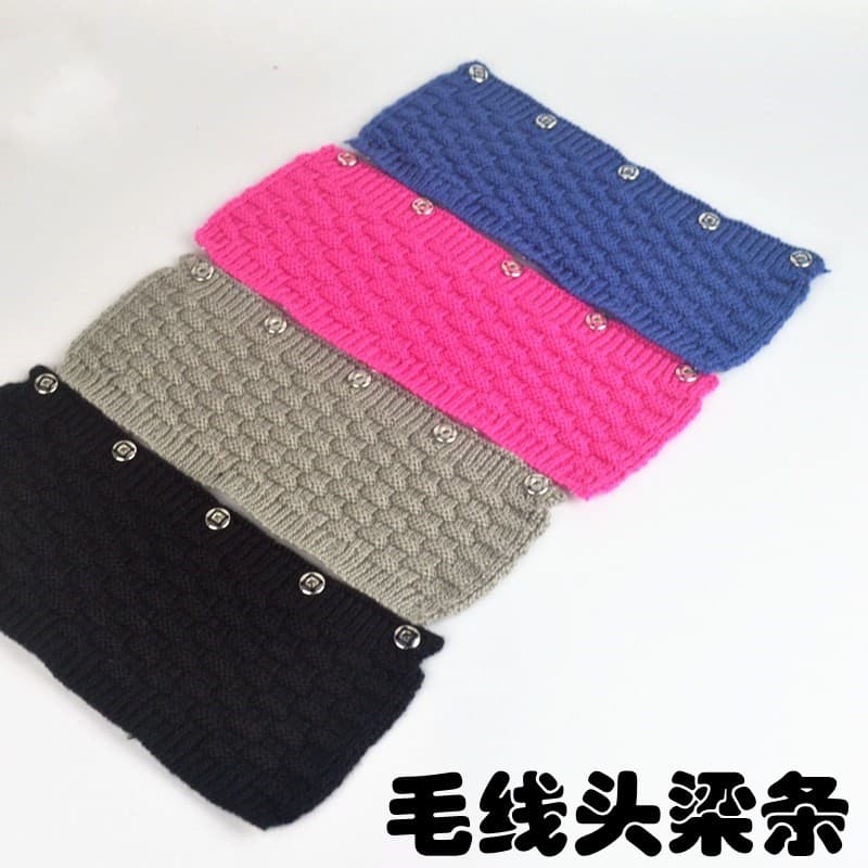 Frete grátis estilo Universal Snap-On lã malha fone de ouvido bandana proteção feixe Horizontal peças reparo