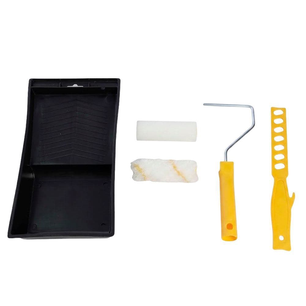 Conjunto para Pintura Kit 5 Peças c/ Rolos e Bandeja EVALD