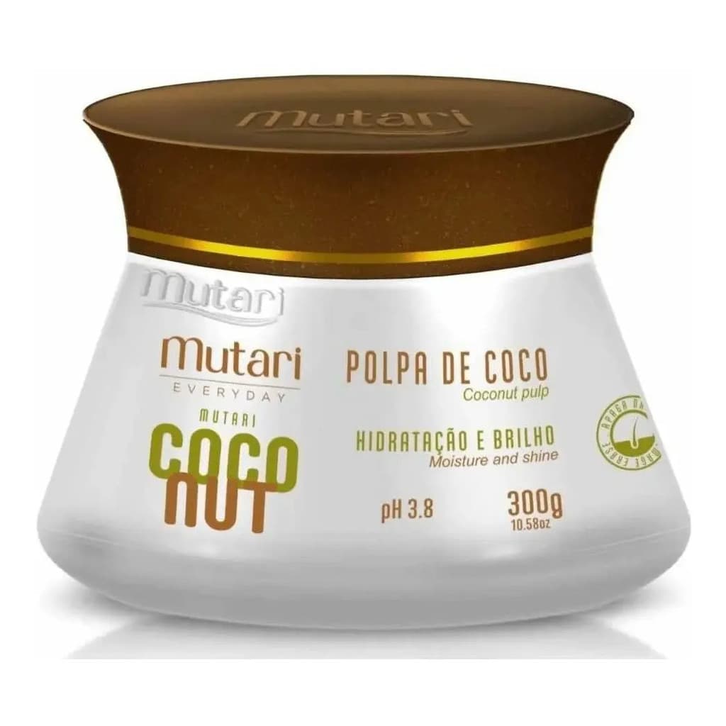 Máscara Polpa De Coco Mutari Coconut Hidratação E Brilho
