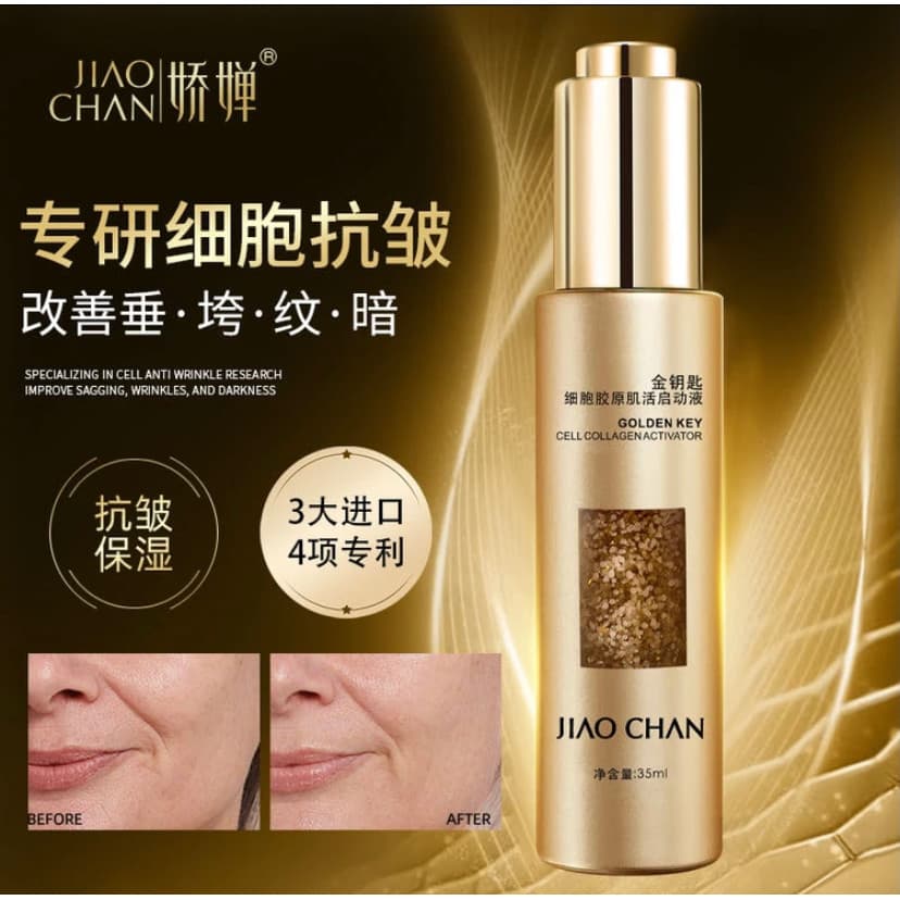 [Especialização celular em] Chan Golden Key Cell Colágeno Líquido Ativador Muscular Firmador Antirrugas Desbotamento Lin