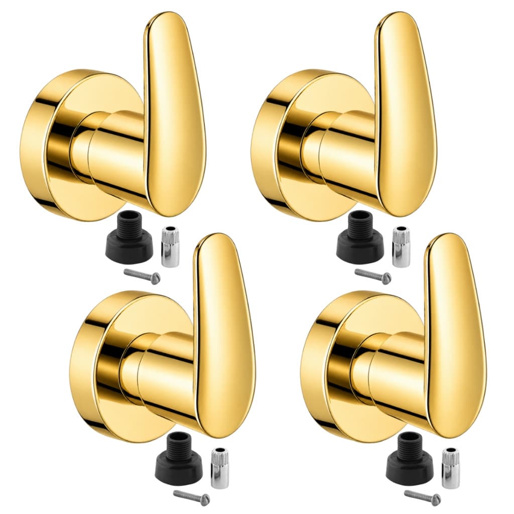 Acabamento Para Registro 4 Peças Pressão Gaveta Docol Dourado Brilhante Redondo 1.1/2 1.1/4 Luxo