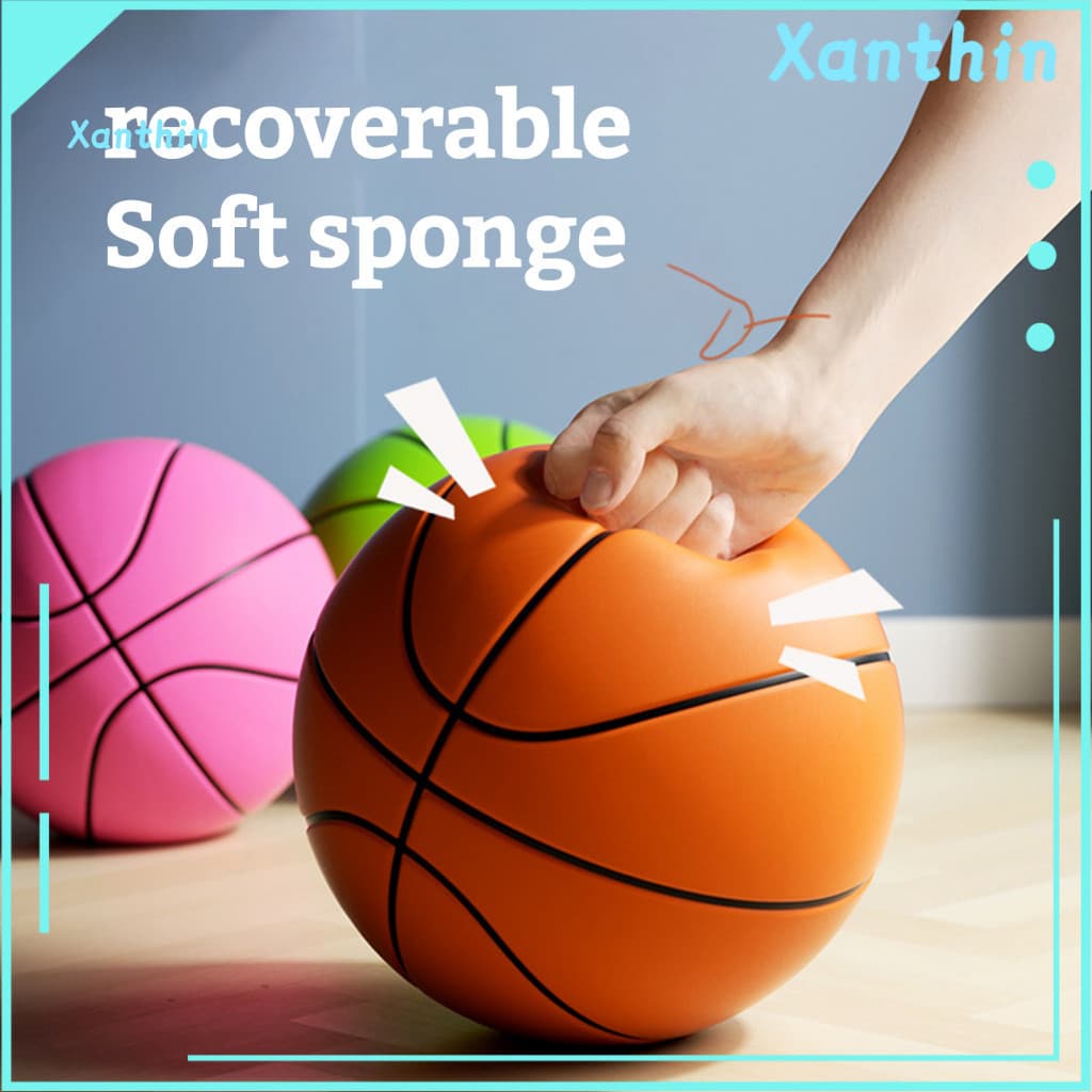 Low-noise Basketball Indoor Silent Ball for Kids – High Rebound Low Noise Density Foam Training Perfect Dribbling Prac