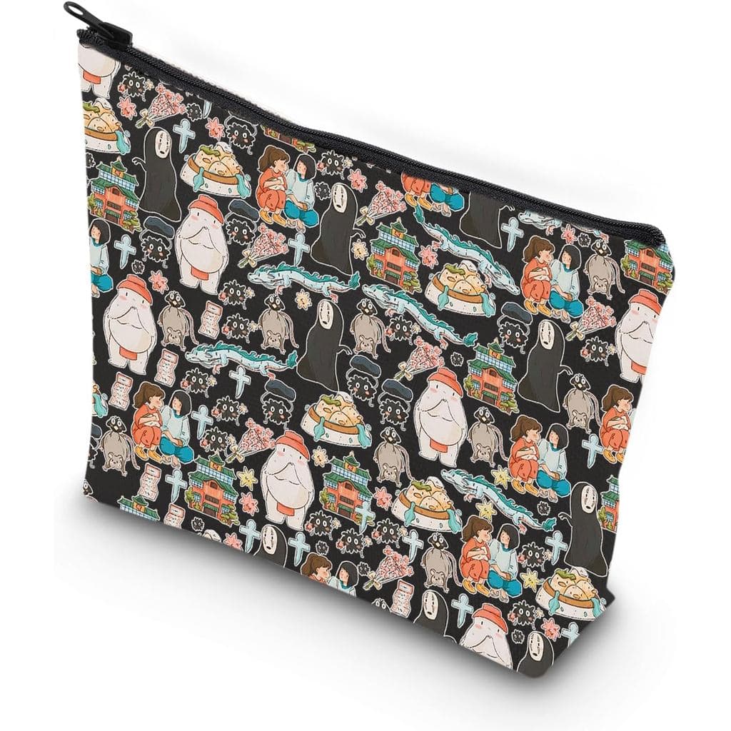 Bolsa de Maquiagem Temática de Filme de Animação para Viagem, Presente para Fãs (BLK-sp away)