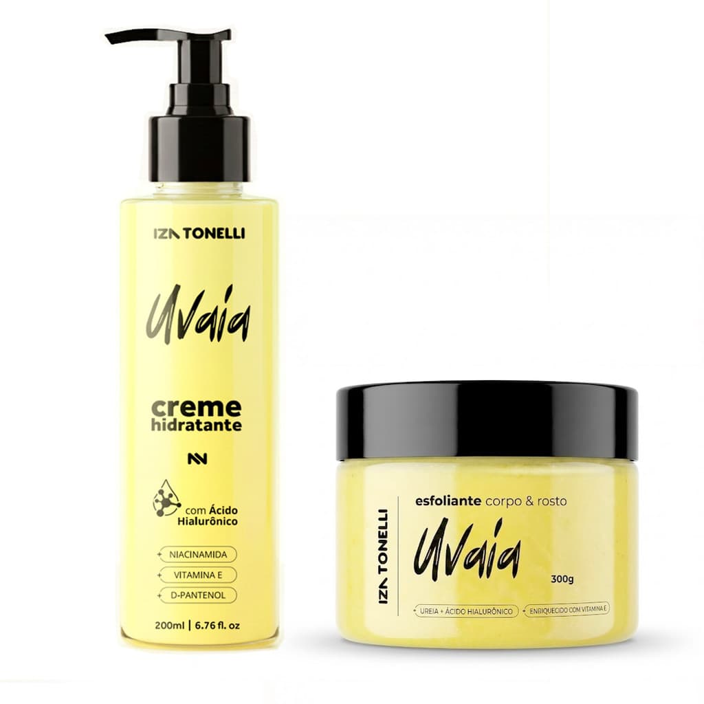 Kit Esfoliante E Hidratante Corporal Vegano Iza Tonelli Uvaia