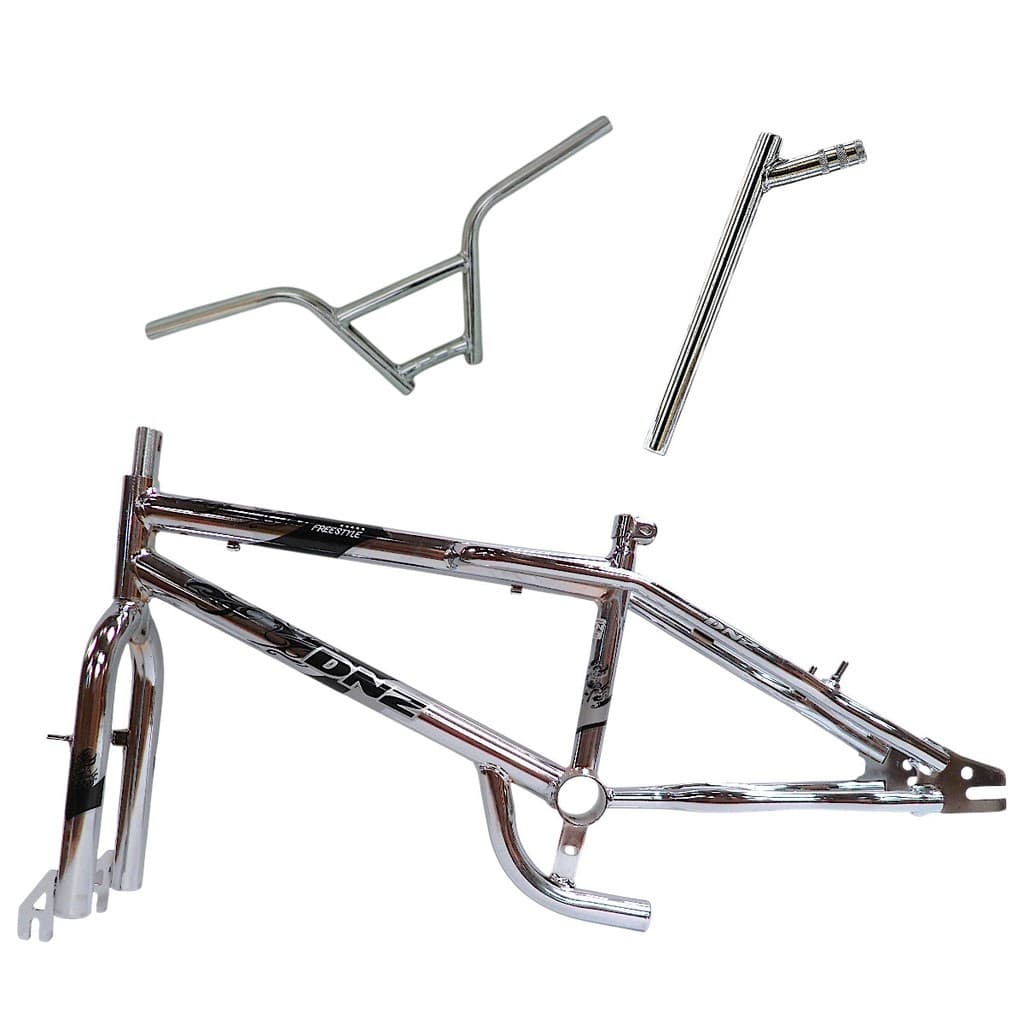 KIT QUADRO E GARFO FREESTYLE CROSS FLY BIKE BMX  ARO 20 PARA FREIO V-BRAKE EM AÇO REFORÇADO DNZ PARA BICICLETAS
