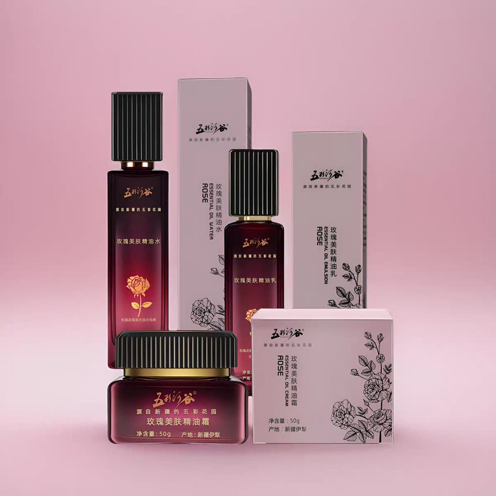 Xinjiang Multicolorido Vale Rosa Óleo Essencial Creme para a Pele Creme Firmador Anti-Envelhecimento Hidratante Hidratan