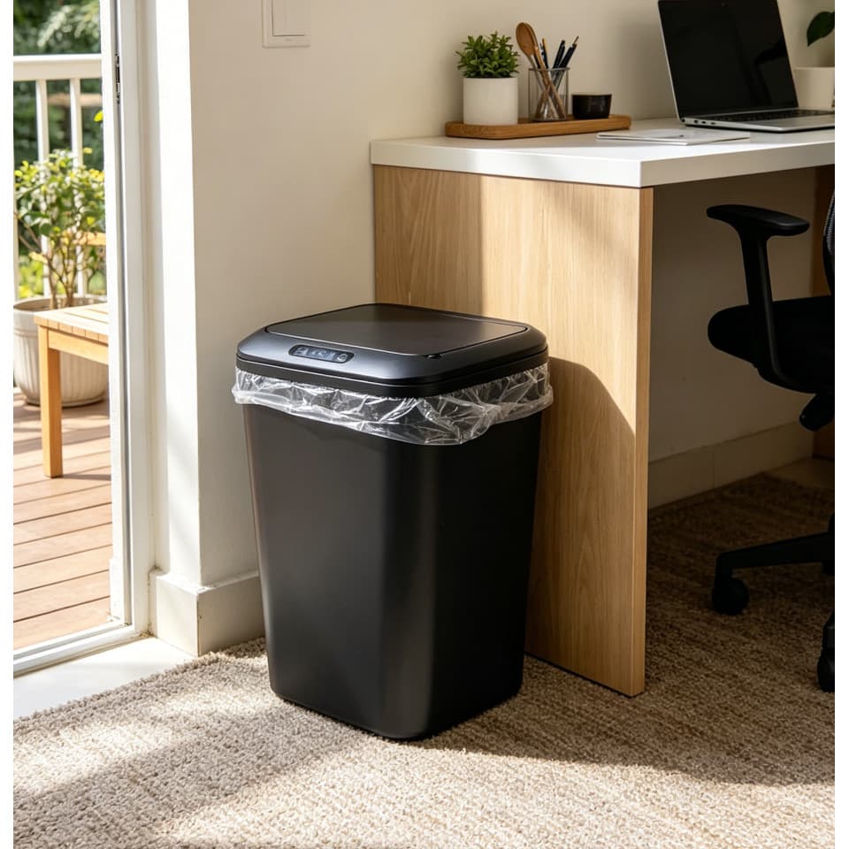 Cesto de Lixo Inteligente 16L Grande Luxo Minimalista Oferta Barato Lixeira Sensor Automático Alta Qualidade Casa