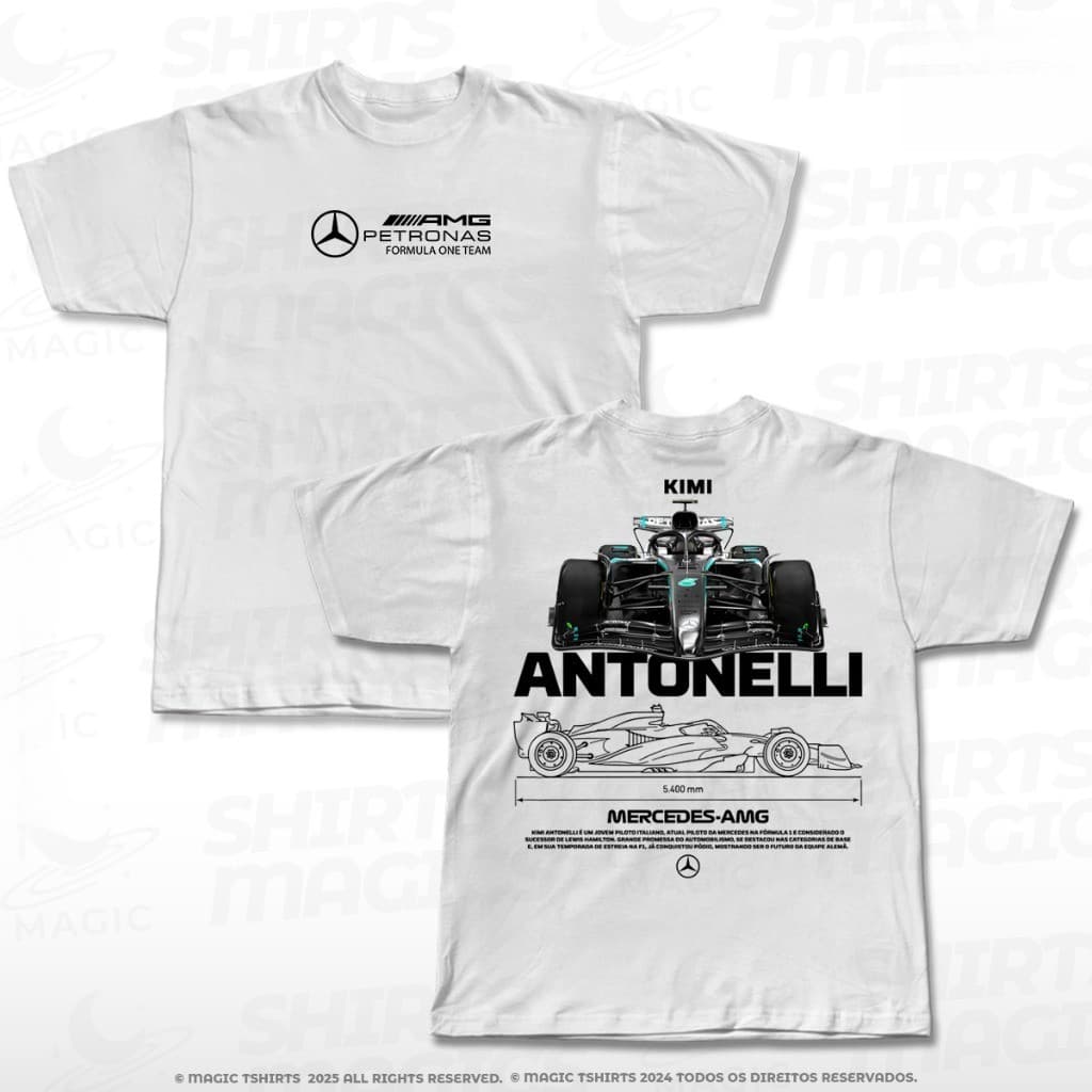 [Camiseta Premium em Algodão Puro]HYP Kimi Antonelli Classic Car unissex
