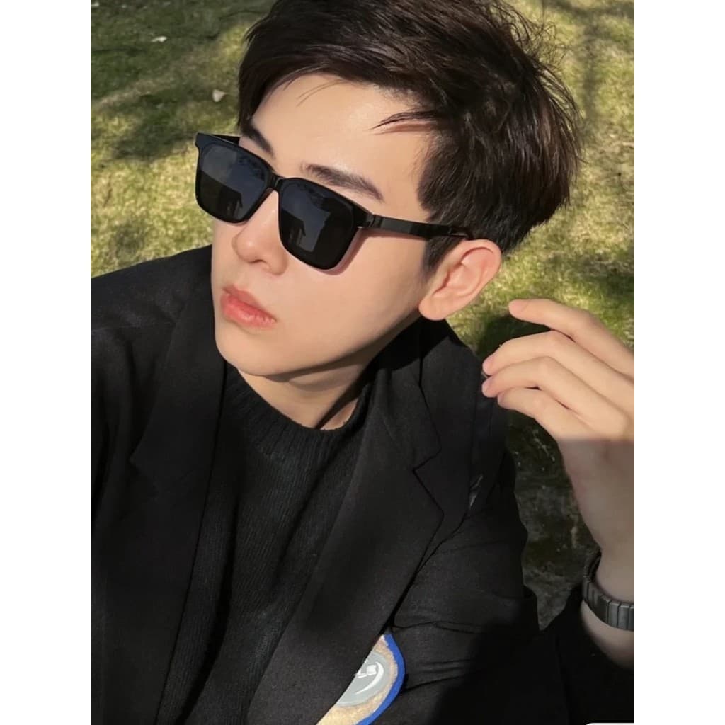 2022 High-End sentimento TR quadrado preto All-Match óculos de sol masculino condução influenciador Anti-ultravioleta po