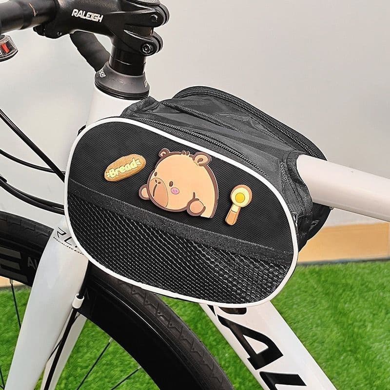 Saco de bicicleta frente feixe dianteiro bonito Bala dos desenhos animados equitação Mountain Bike estrada armazenamento
