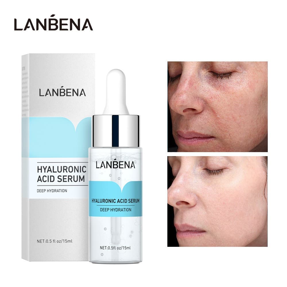 Sérum de Ácido Hialurônico LANBENA rejuvenesce, hidrata, nutre e tonifica a pele 15ml