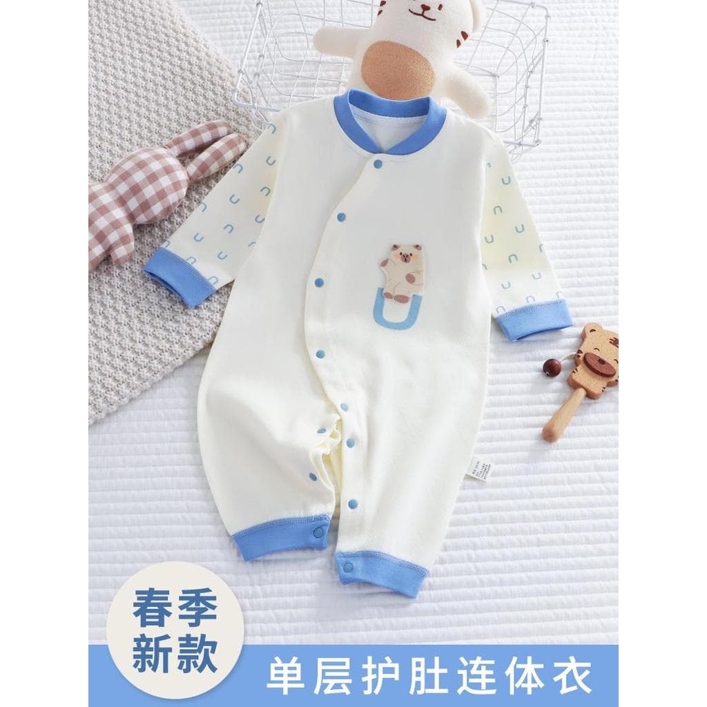 Roupas de bebê recém-nascido macacão mês inteiro masculino feminino macacão primavera novo estilo única camada classe a