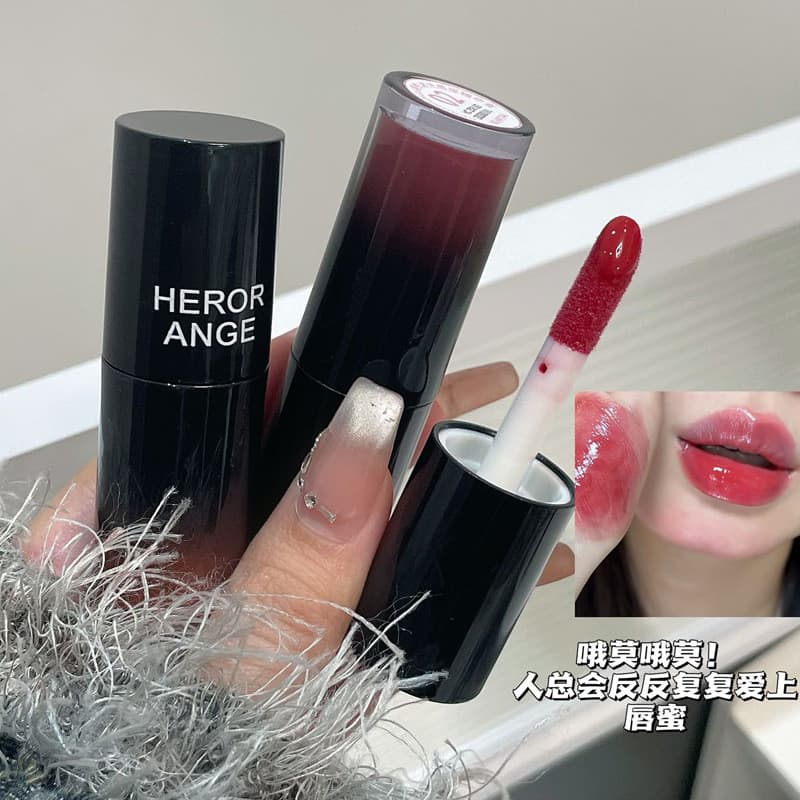 H HERORANGE ~ Onda de Cor Condensada Luminosa Essência Labial Mel Hidratante Sedoso Segurando Maquiagem Renderização de