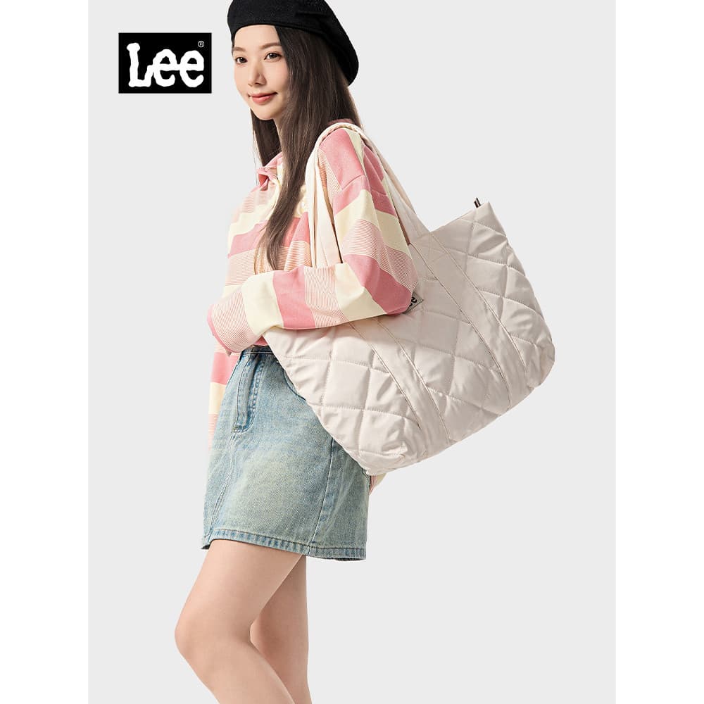Lee oficial sacola feminina bolsa de ombro de grande capacidade feminina estudante universitário Commuter classe Clo