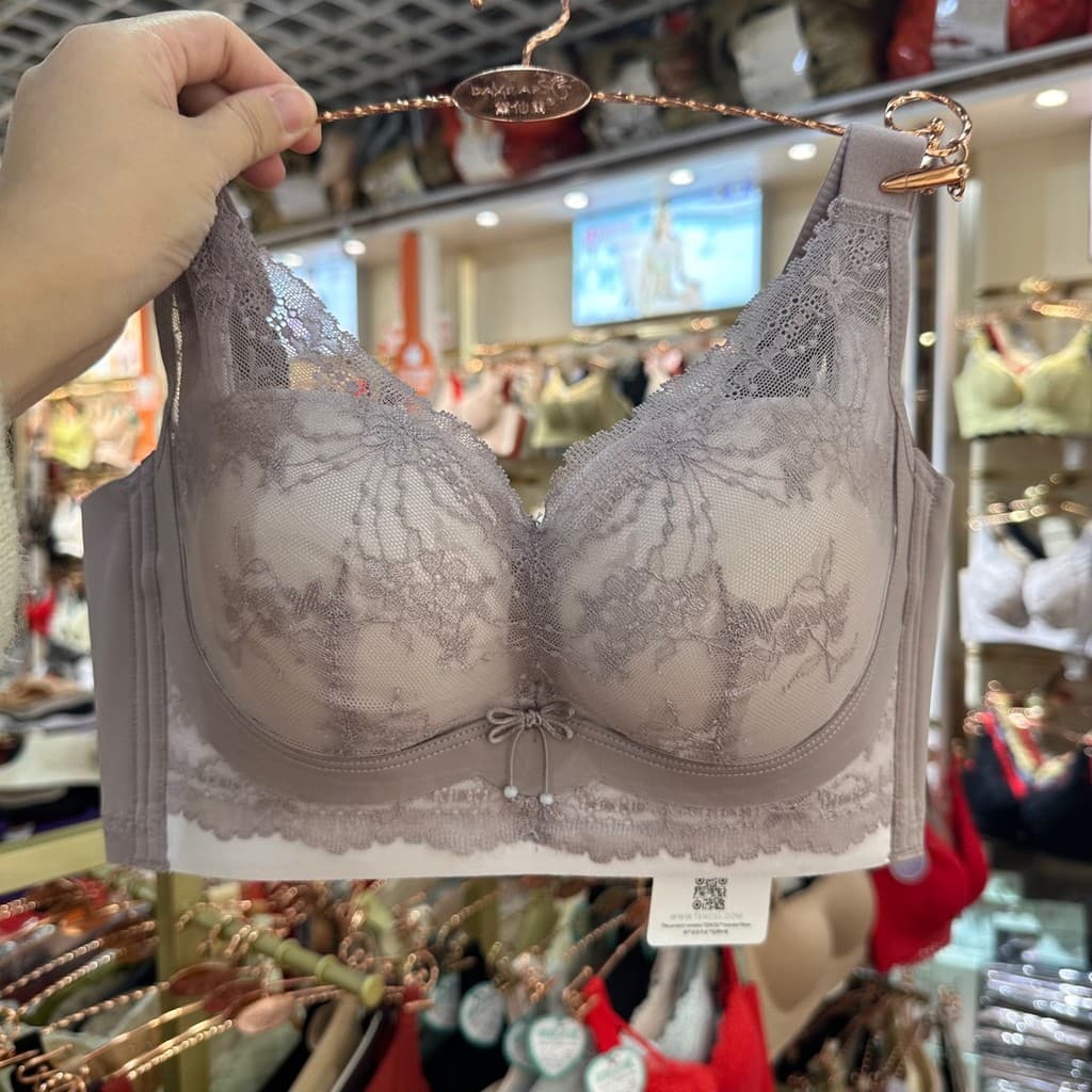 8035 pele-amigável doce macio fino B-Cup sutiã renda redonda forte push up push up push up ajuste de mama roupa interior