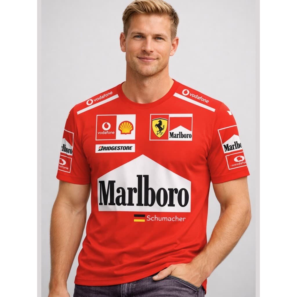 Camiseta Blusa T-Shirt Masculina FORMULA 1 F1 FERRARI 100% Algodão Malha 30.1 Penteada  Qualidade Premium  Confortável