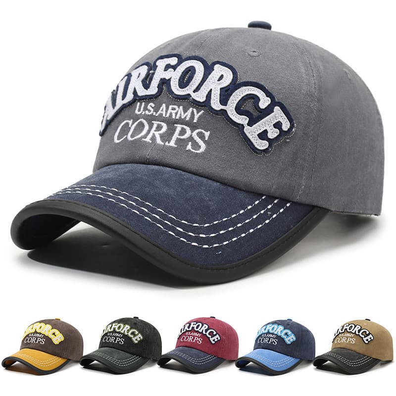 Chapéu americano novo estilo lavado Denim boné de beisebol nicho macio topo boné masculino feminino All-Match Retro angu