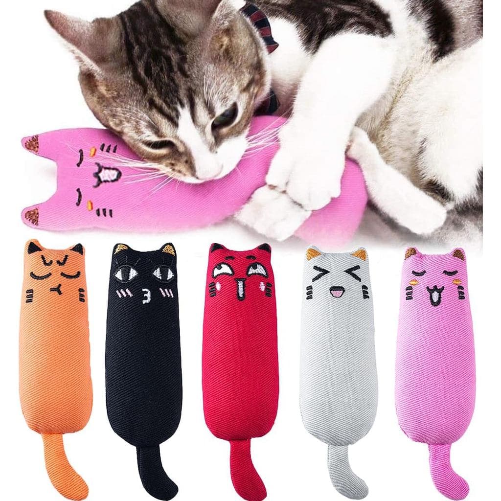 Legendog 5 Peças Brinquedo de Catnip Resistente a Mordidas para Gatos, Brinquedo de Mastigar para Gatos em Forma de Rato