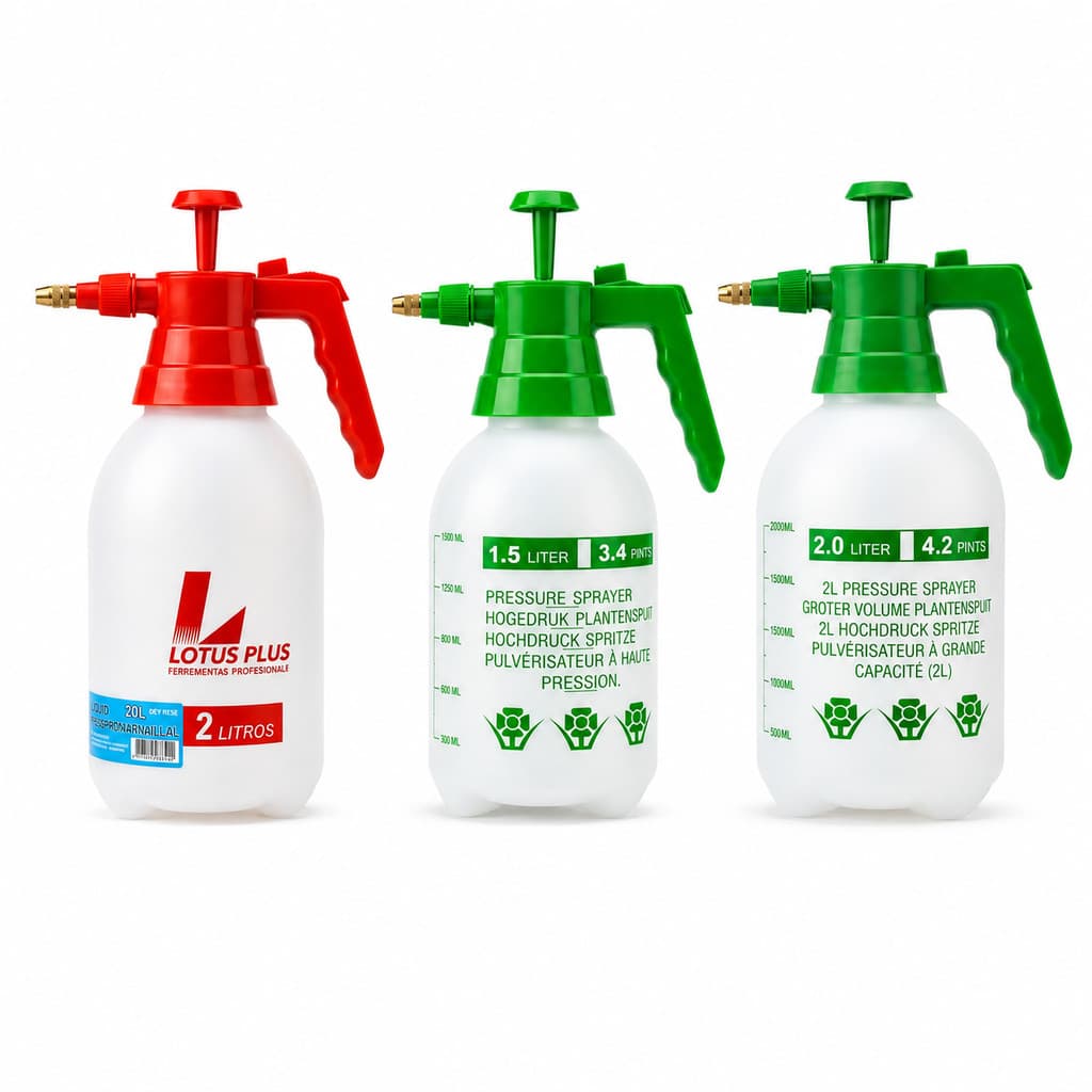 Pulverizadores Borrifadores de Pressão Ultra Resistente 2L e 1,5L