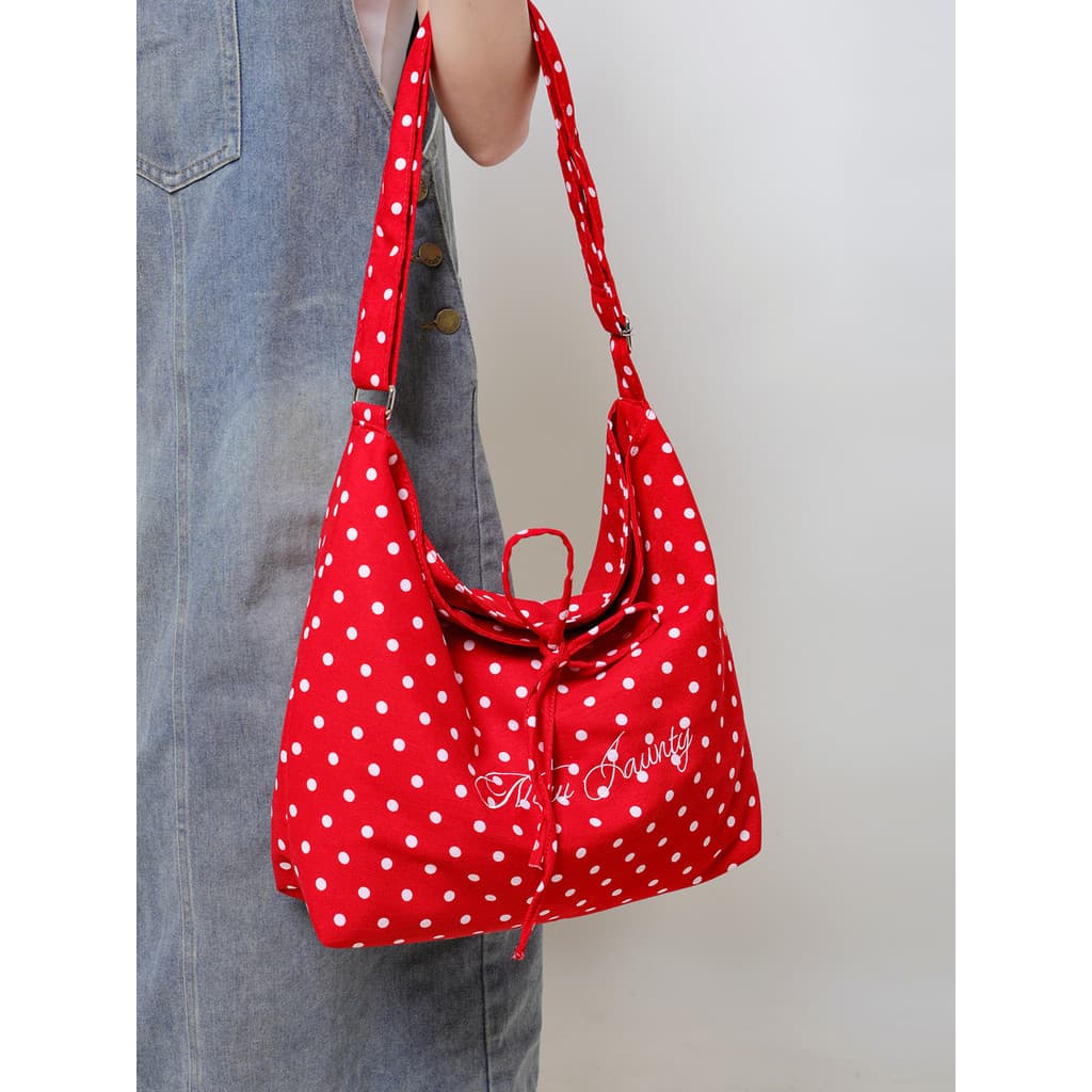 Coreano nicho arco saco grande saco de lona impressão leopardo grande capacidade Crossbody saco bolinhas estudante unive