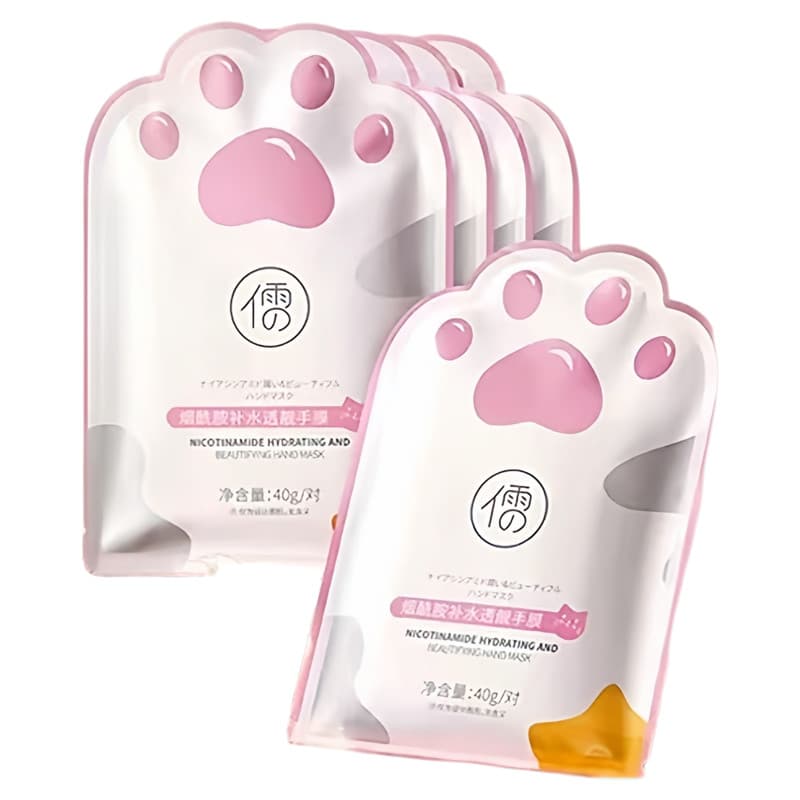 Ruyi Niacinamida Hidratante Transparente Máscara de Mão Luvas Iluminadoras Hidratante Esfoliante Calos Cuidados com as M