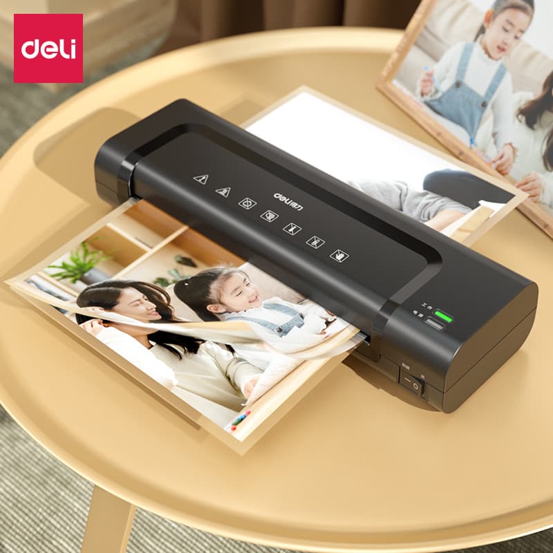 Deli 33939 Máquina de selagem de plástico fotográfico Escritório Doméstico a4 Máquina de filmagem automática Máquina de