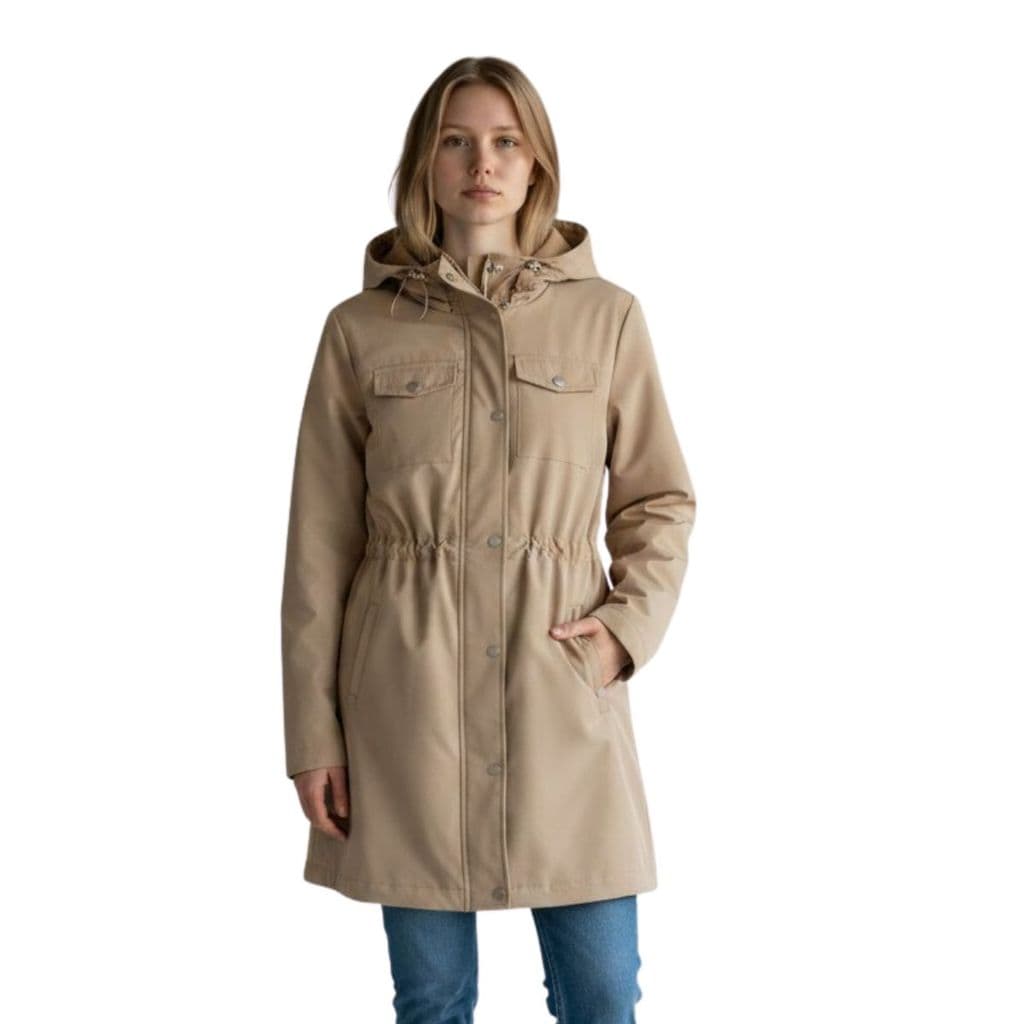 Jaqueta Estilo Parka Peluciada Ultraleve Safira Ajuste Cintura P ao GG