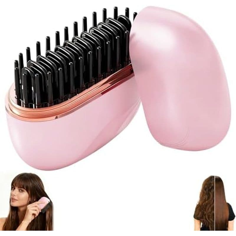 Mini Alisador De Cabelo , Escova Alisadora Portátil Sem Fio Recarregável , Controle De Temperatura De 3 Velocidades , Pa