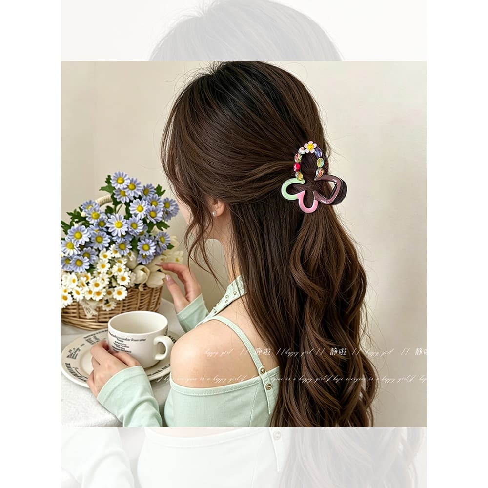 Arco médio Grab clip feminino High-End único bonito meia gravata grampo de cabelo volta cabeça cabelo tubarão clipe coca