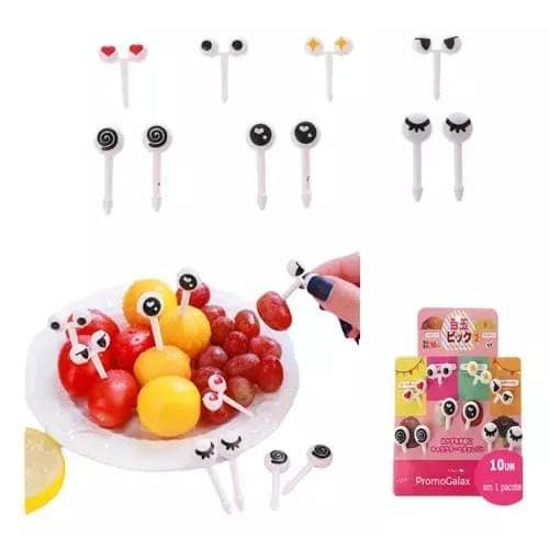 Mini Garfinhos Infantil Frutas Lancheira Petisco - Olhinhos