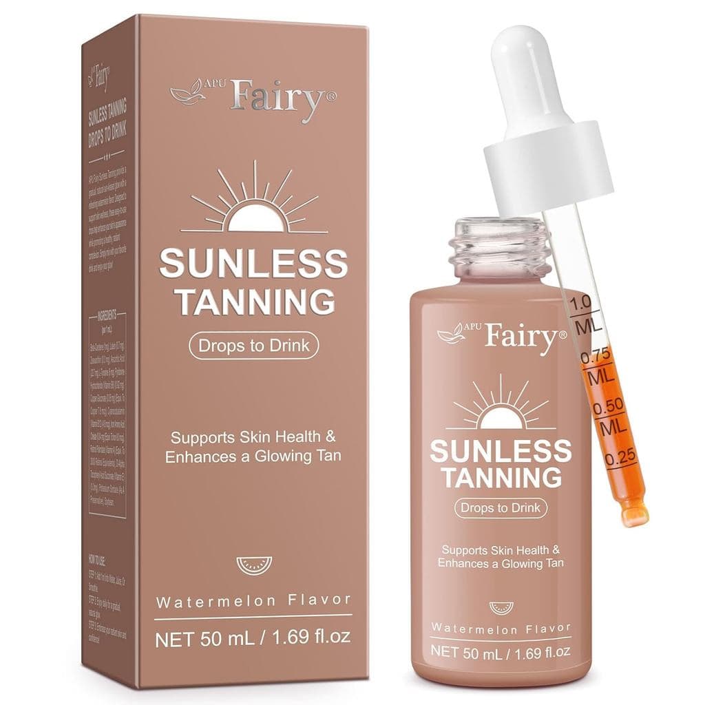 Tanning Drops to Drink é adequado para rosto e corpo - gotas de bronzeamento natural que realçam o tom natural da sua pe