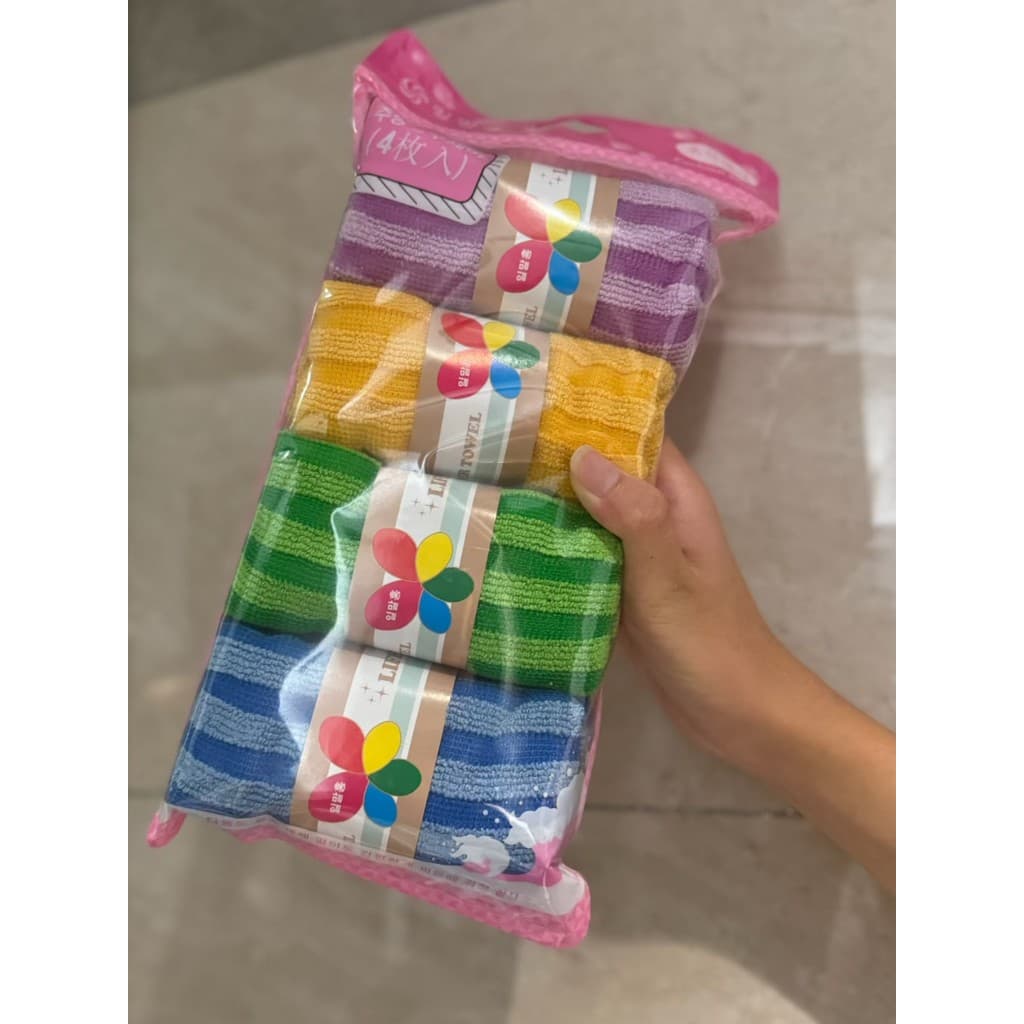 Versão coreana descontaminação de microfibra remover manchas duras banheiro dupla face absorvente pano cozinha descontam