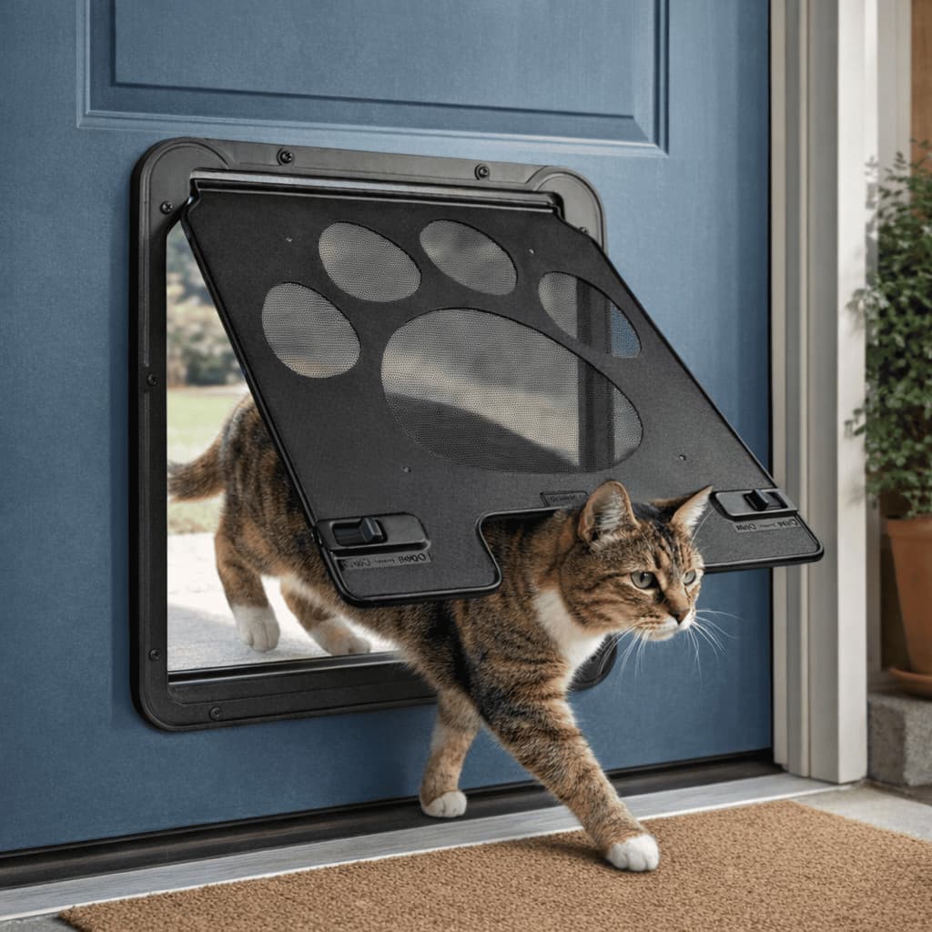 Porta Pets Telada Magnética ABS Portinha Passagem Gatos Cachorros Pequenos