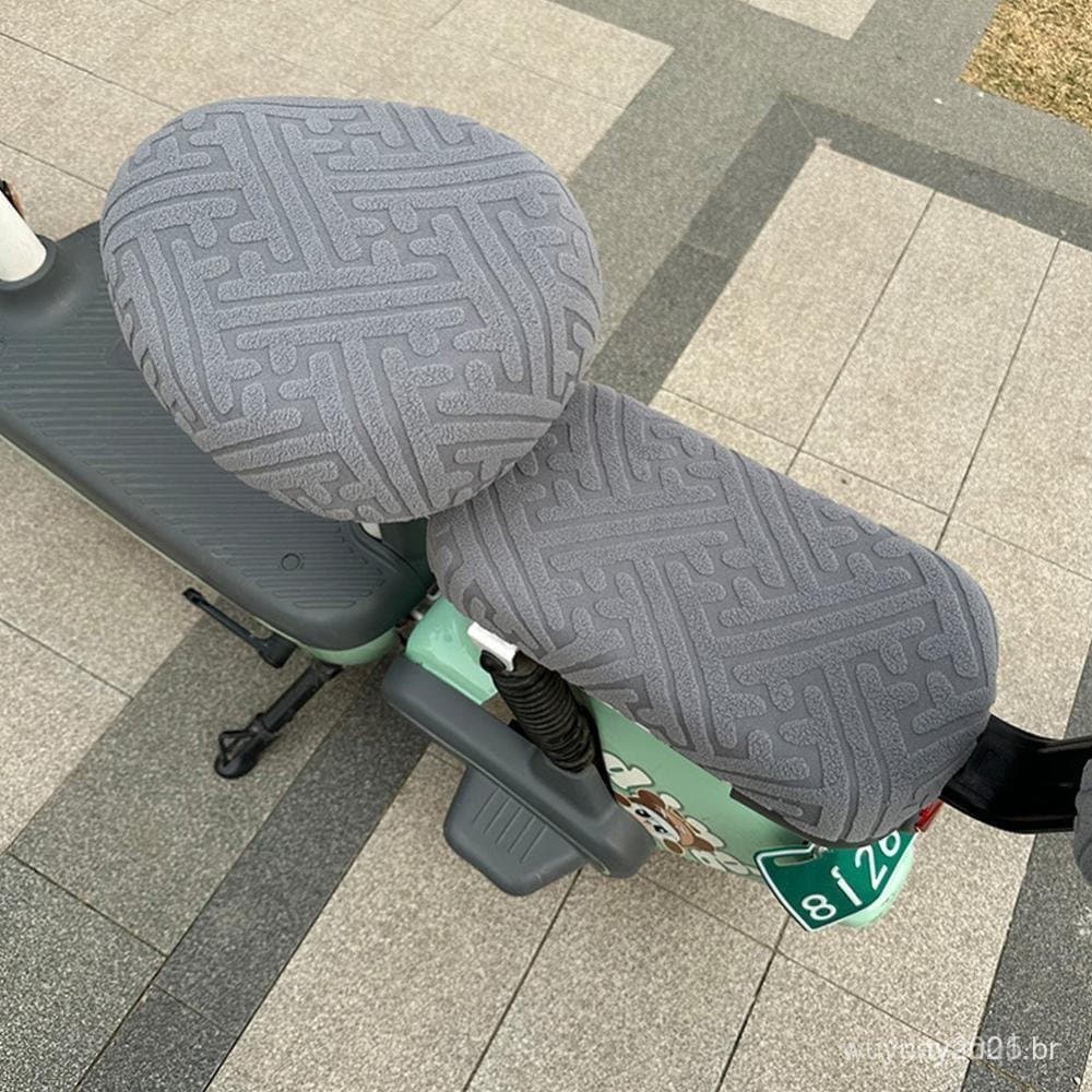 [1/3 Unidades de Conjunto de Assentos para Bicicleta Elétrica, Capa Protetora para Selim Dianteiro e Traseiro de Motocic