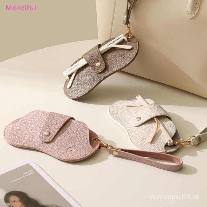 [Mer] Bolsa De Óculos De Couro PU Com Padrão De Lichia Macia Estojo Sol Retrô Portátil Para Armação De Miopia Simples Ar
